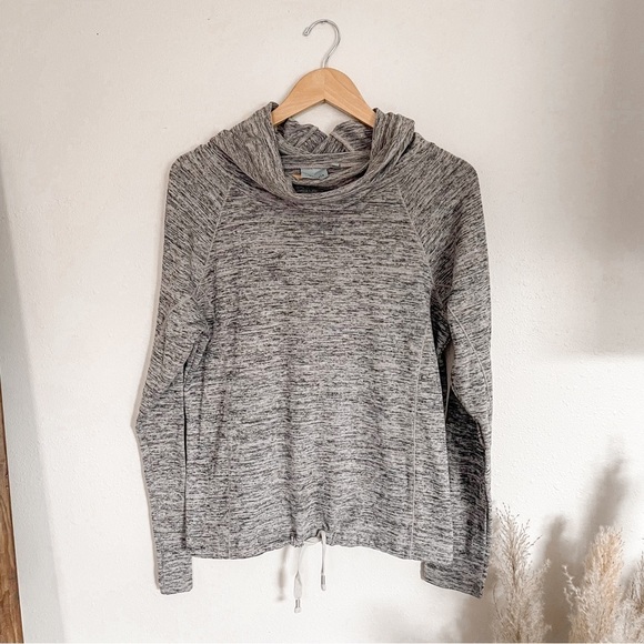 Athleta | Cowl Neck Grey Spacedye Pullover - Picture 1 of 10